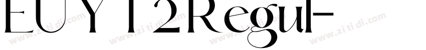 EU YT2 Regul字体转换